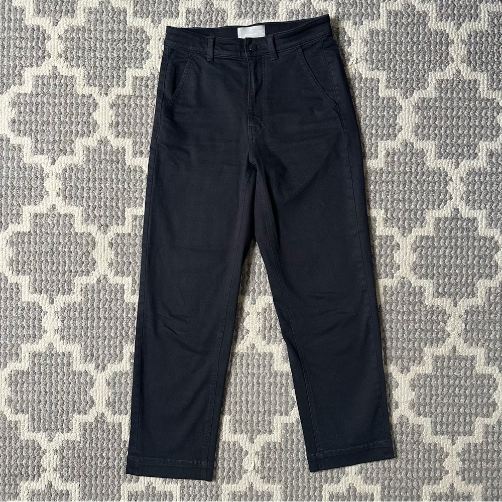 Everlane Black Utility Straight-Leg Crop Pants Size 6 Long / Tall - Picture 2 of 9